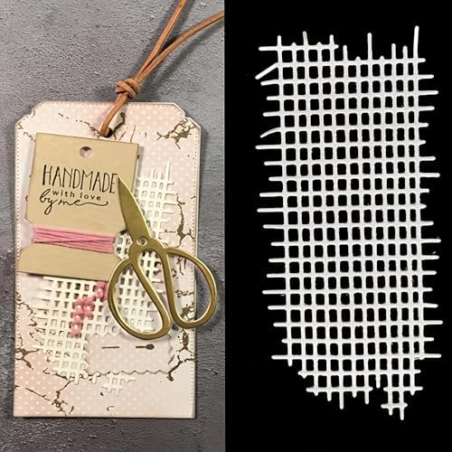 Lapoo 3D Backgrounds Frame Metal Cutting Die for Scrapbooking, New Cutting Dies DIY Album Card Making Decor Paper Craft Metal Die Cuts Party Wedding Decorations (Grid C 3.9 x 2 in)