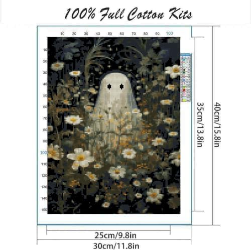 DYAIYYMQ Gost Stamped Cross Stitch Kit for Adults 15.7x11.8 inches