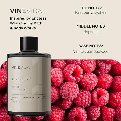 VINEVIDA [16oz] Endless Weekend Fragrance Oil for Candle Making - Made in USA Scents for Soap Making - Natural Candle Fragrance Oil
