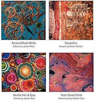 Da Vinci Pro Liquid Art Multi-Media Panel 12x12, 1-1/2" Deep Gesso Board with Natural Wood Frame, Raised Lip Wood Canvas Panel Ideal for Artists Using High Flow Acrylics and Alcohol-Based Dyes