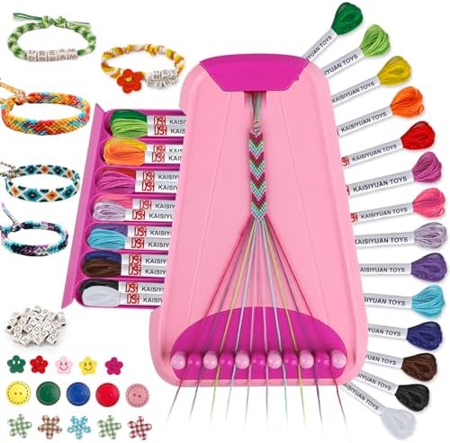 Maynacs Friendship Bracelet Making Kit for Girls 8-12, 28 Pre-Cut Threads
