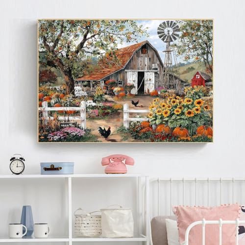 Rural Farm Diamond Art Kits for Adult Diamond Painting Kit for Beginner