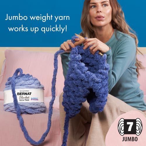 Bernat Blanket Extra Thick Perfect Phasing Chunky Yarn, Ocean Teal