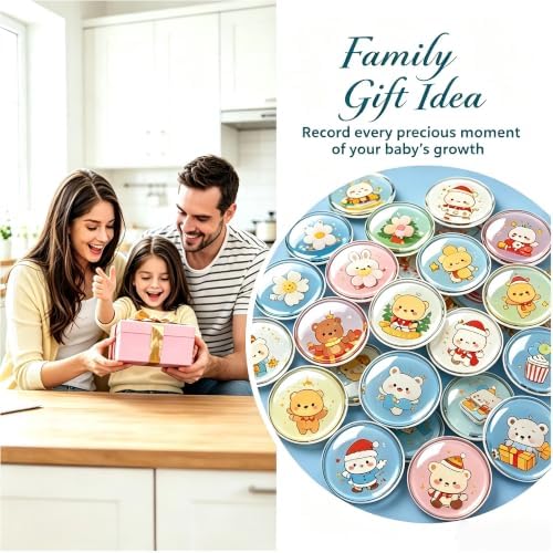 16Pcs DIY Glass Fridge Magnet Kit 1.18in, Cabochons for Fridge Whiteboard