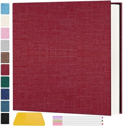 Zesthouse Photo Album Self Adhesive Pages, 60 Pages Magnetic Scrapbook Albums with Sticky Page, Photos Album Holds 8x10 & 5X7 & 4x6 & 6x8 & 3x5, Large Picture Book Ideal Gift for Family Wedding Baby