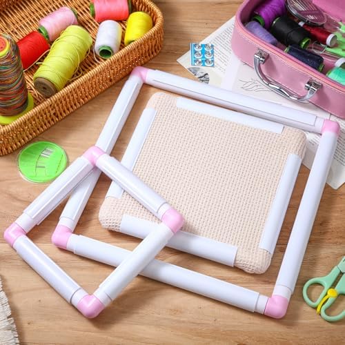 Janinka 3 Pcs Embroidery Hoop Cross Stitch Frames and Hoops, Light Purple