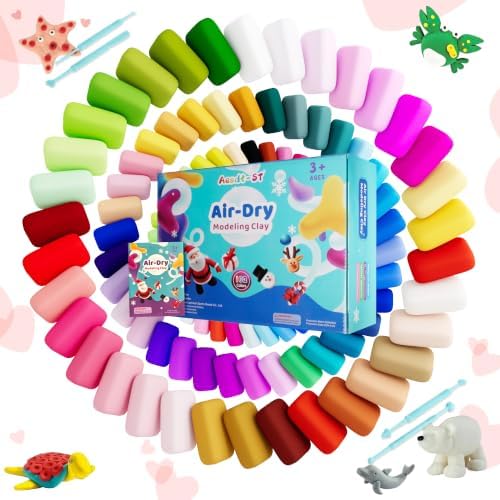 Aestd-ST Air Dry Clay 102 Colors, Modeling Clay for Kids, DIY Magic Clay