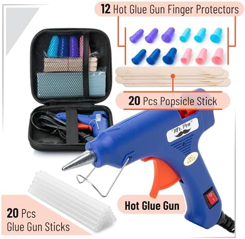 Mr. Pen- Mini Hot Glue Gun Kit with 20 Glue Sticks and 20 Popsicle Sticks &