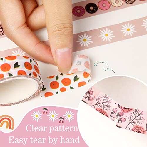 TaoBary 33 Rolls Washi Tape Set, 15mm Holiday Seasonal,Bohemia Style