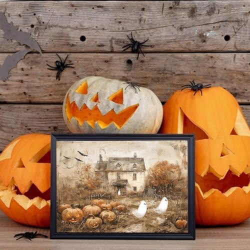 VeGuude Halloween Diamond Art Kits for Adults Ghost Diamond Painting Kits for Adults, DIY Full Rhinestone 5D Diamond dots (Gemstone Craft), Home Wall Decoration (16x12 inch)