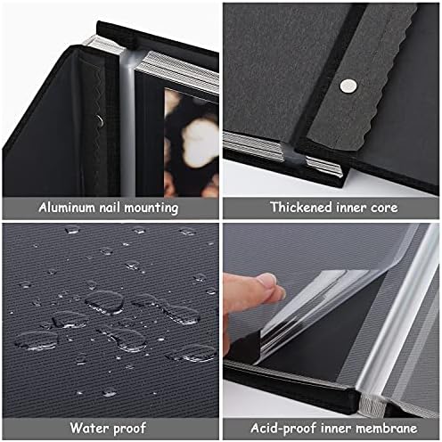 Zesthouse Photo Album Self Adhesive Pages, 60 Pages Magnetic Scrapbook Albums with Sticky Page, Photos Album Holds 8x10 & 5X7 & 4x6 & 6x8 & 3x5, Large Picture Book Ideal Gift for Family Wedding Baby