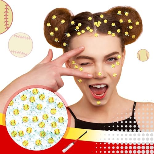 Weysat 60g Mini Softball Clay Slices, 0.2 Inch Softball Confetti Pieces