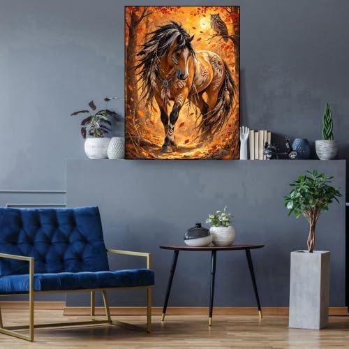 Diamond Art Kits for Adults,Horse Diamond Painting Kits for Beginners