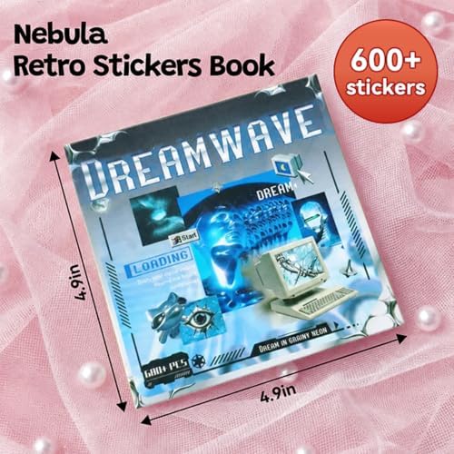 30 Sheets 600+ Pcs Vintage Cyberpunk Stickers Book for Journal Scrapbook