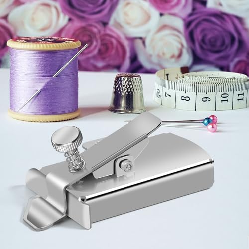 TOOVREN Upgraded Magnetic Seam Guide for Sewing Machine, Magnetic Seam Guide with Clip, Universal Seam Guide, Hemmer Guide, Multifunctional Hem Guide for Sewing Machine, Sewing Supplie Accessories
