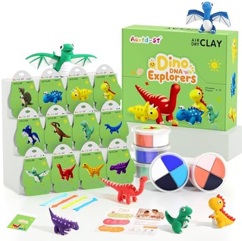 Aestd-ST Air Dry Clay Kit - Dinosaur Theme, Modeling Clay for Kids