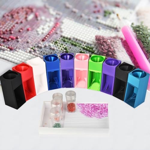 Diamond Painting Organizer,Diamond Painting Drill Funnel for Round Containers,Portable Diamond Art Funnel for Easy Transfer, Diamond Painting Accessories (Silk Purple)