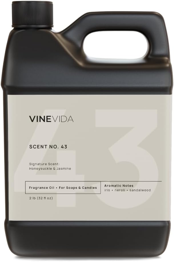 VINEVIDA Honeysuckle & Jasmine Fragrance Oil - 32oz, Natural, Made in USA - Scents for Candle & Soap Making