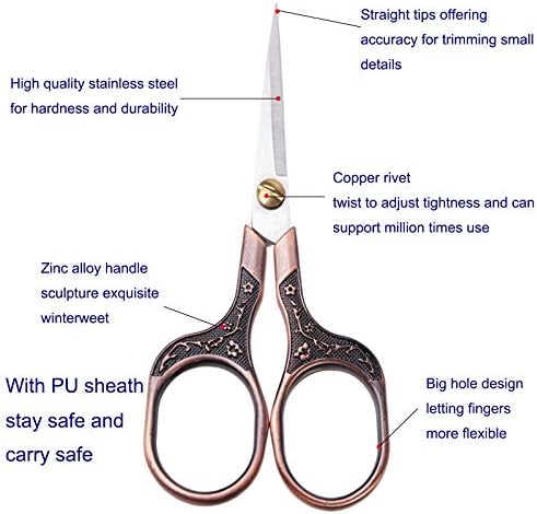 Small Sharp Scissors, 5 Inch Embroidery Hair Trimming Scissors