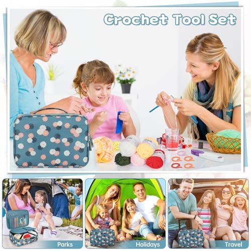 GMAK Crochet Kit for Beginners Adults, All in One Crochet Set Include Yarns