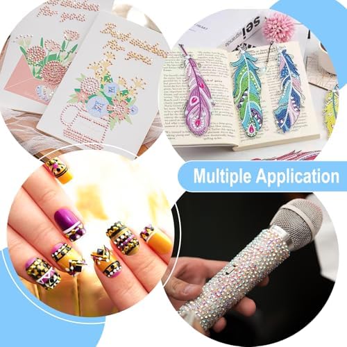 24pcs Diamond Art Pen Set with Metal Tips, Diamond Painting Accessories and Tools Kit for Adults(Three Pen + 12 Tips + 9 Dotting Clay)