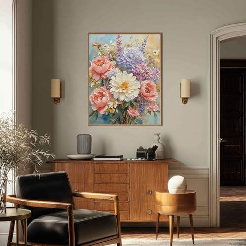 Paint by Numbers Kit for Adults Flowers, Paint by Number for Adults 16x20in