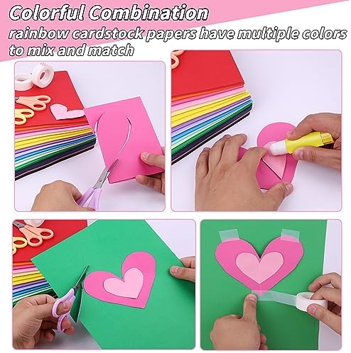 Oleitodh 309 Sheets 8.5" x 11" Colored Cardstock, 20 Colors
