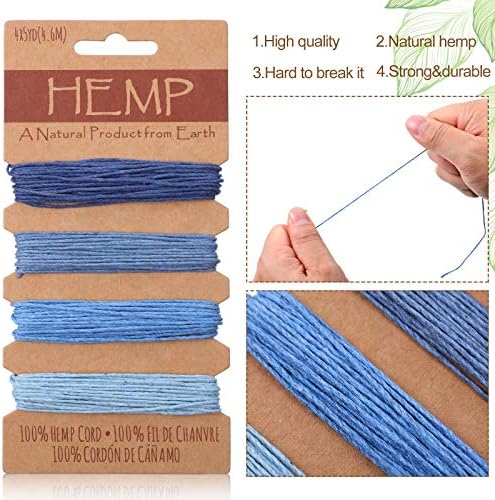 16 Colors Thread Cord for Jewelry Making Hemp Cotton String, Mixed Color