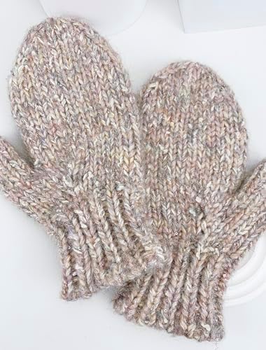 Artisanal Yarn Collection Multifiber Multicolored Fancy Yarn with Subtle Shimmering Threads for Knitting Crocheting Crafts DIY, Set of 3 Rolls (Gray Pink)