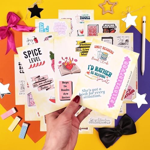 Spicy Book Stickers, SMU tty Book Stickers for Kind le, Bookish Decals for Adults, Dark Romance Decals, Gifts for Women & Men