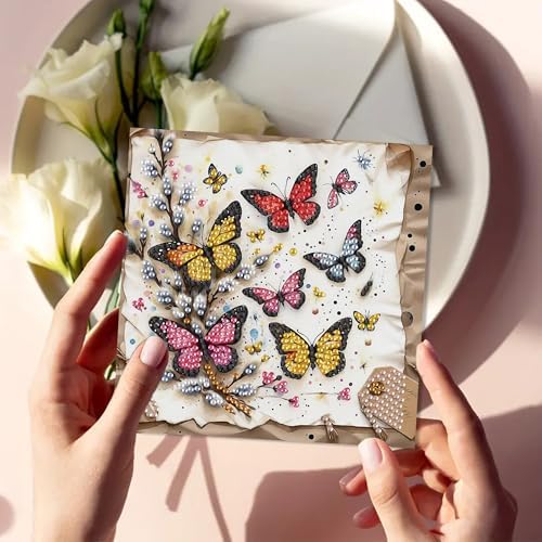 MaiYiYi 6 Pack DIY Frog Diamond Painting Greeting Cards Kit