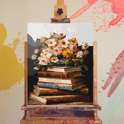xackcme Paint by Numbers for Adults Books - Book Paint by Number on Canvas