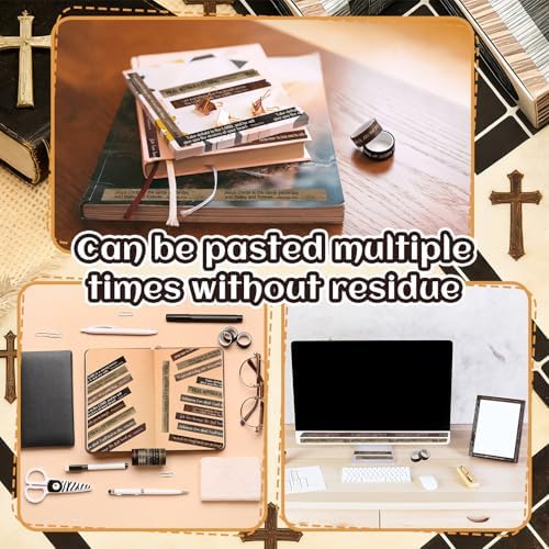 24 Rolls Christian Washi Tape Gifts for Bible Journaling, Wood