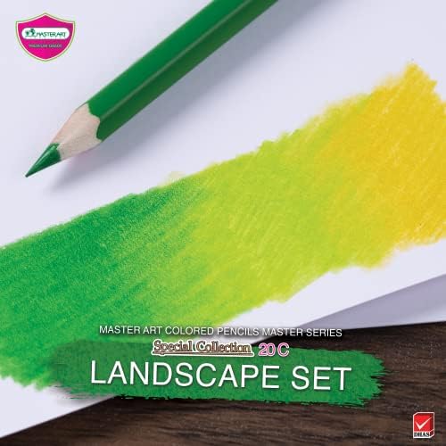MASTERART Colored Pencils Master Series 20 Colors in Special Collection for Kids and Adults Coloring (LANDSCAPE SET)