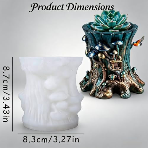 Mushroom Tree Stump Silicone Mold for Epoxy Resin Casting Crafts