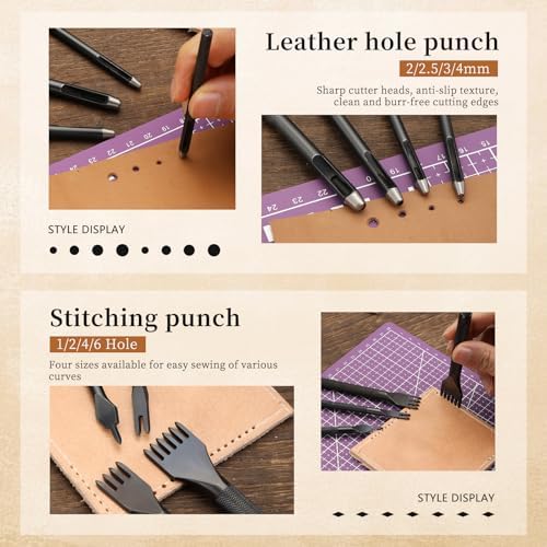 SHWAKK Leather Working Tools, All in One Leather Tooling Kit