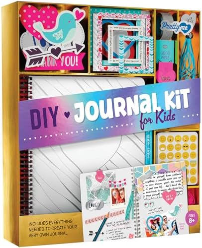 DIY Journal Kit for Girls - Gift for 8-14 Year Old Girl - Crafts for Teen | Cool Birthday Gifts Ideas for Teens - Fun, Cute Art & Crafts Kits for Tween Teenage Kids- Scrapbook & Diary Supplies Toy Set