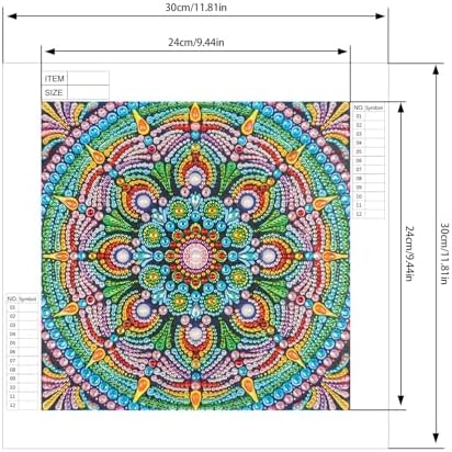 AiYuanzsh Special Shape Diamond Painting Set for Adults, Mandala 5D Partial Drilling Diamond Art Set for Beginners, Paint Gem Art Painting Crafts with Diamonds 30x30cm