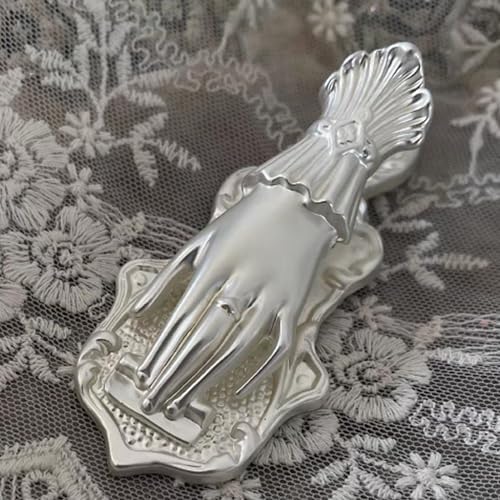 Lady's Hand Shaped Metal Clip Page Holder VintageAccessory for Journaling & Traveler's Notebooks Bullet JunkJournal Clip Decorative Clips Gifts for Book Lovers,Journalers,Woman Writers Silver