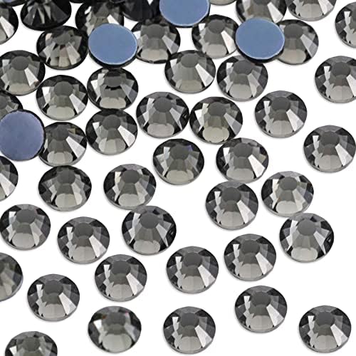 Beadsland Hotfix Rhinestones Bulk, Black Diamond, SS6, 14400pcs