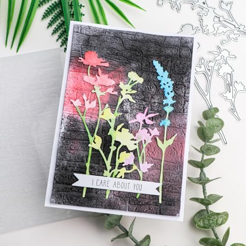 BAOFALI 3D Embossing Folder for Card Making,Stone Wall Texture Plastic Texture Fades Embossing Folder Template for Scrapbooking Cardstock Album DIY Decoration Paper Crafting 6.3x4.5inch