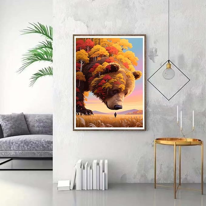 Autumn Diamond Art Kits for Adults,Diamond Painting for Adults 12 x 16 Inch