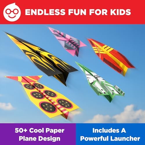 Doctor Jupiter Paper Airplane Launcher Kit for Kids Ages 6+, Birthday Gifts