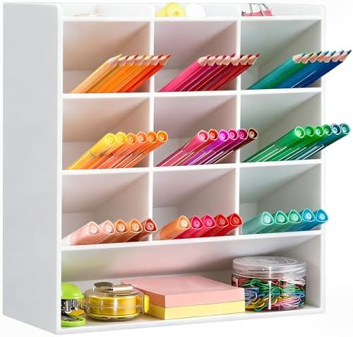 BEYGORM Acrylic Vertical Marker Organizer for 150 Markers, Desk Orgaizer