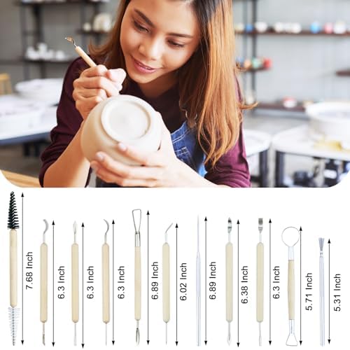 43 PCS Clay Tool,Clay Sculpting Tools Kit with Storage Bag