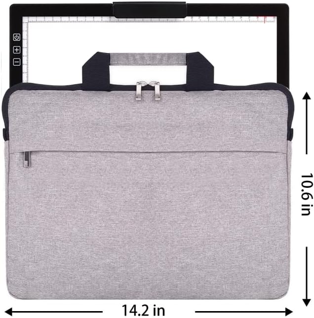 YINGWOND Rechargeable A4 LED Light Pad with Padded Case, Tracing Light Box w/Riser Stands and Paper Clip, 6 Levels of Brightness, Type-c Cable, Wireless Diamond Painting Light Board