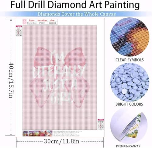 pink bow Diamond Art Kits for Adult Diamond Painting Kit for Beginner