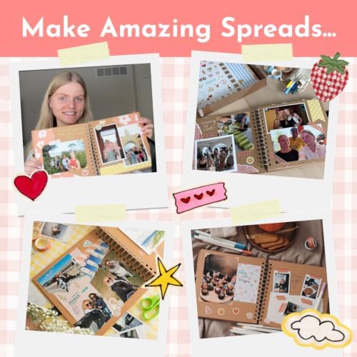 Travel Scrapbook & Junk Journal Supplies Kit – Travel Stickers, Scrapbook Paper, Washi Tape, Memo Pad, Embellishments, Glue Tape Runner & Glue Dots for Journaling & Memory Books (Travel)