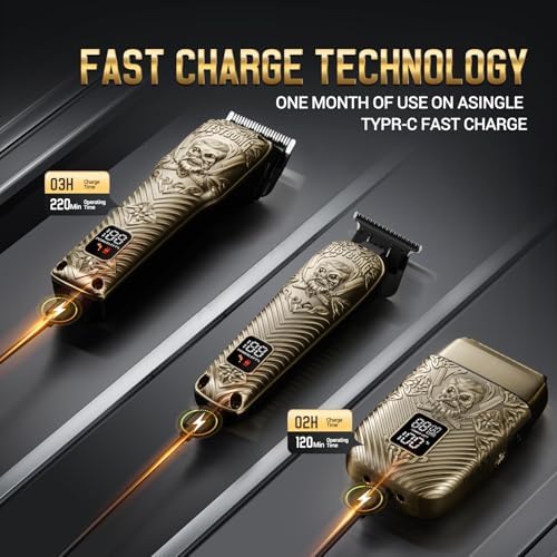 BESTBOMG® Hair Clippers for Men, Clipper, Trimmer & Shaver Set, BS-808DR