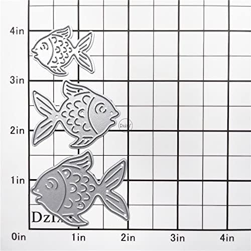 Overlap Fish Metal Cutting Dies for Card Making
